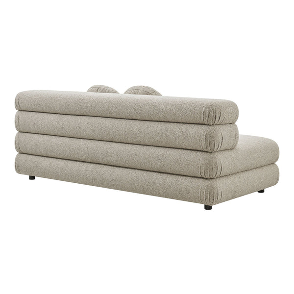 Modway Furniture Jubilee Modway Armless Loveseat Woven Looped Yarn Upholstery Retro Modular Sectional Seating Brown EEI-7709-LIN