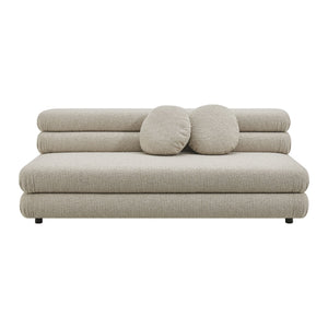 Modway Furniture Jubilee Modway Armless Loveseat Woven Looped Yarn Upholstery Retro Modular Sectional Seating Brown EEI-7709-LIN