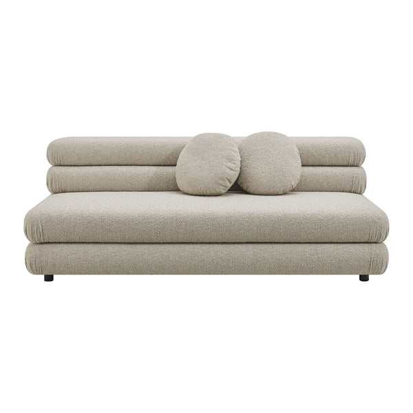 Modway Furniture Jubilee Modway Armless Loveseat Woven Looped Yarn Upholstery Retro Modular Sectional Seating Brown EEI-7709-LIN