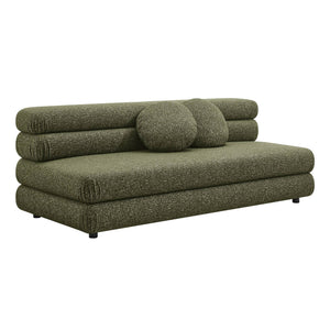 Modway Furniture Jubilee Modway Armless Loveseat Woven Looped Yarn Upholstery Retro Modular Sectional Seating Green EEI-7709-OLI