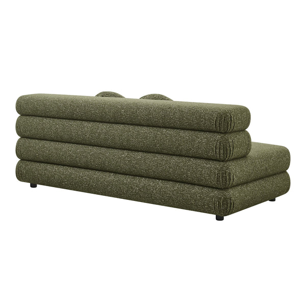 Modway Furniture Jubilee Modway Armless Loveseat Woven Looped Yarn Upholstery Retro Modular Sectional Seating Green EEI-7709-OLI
