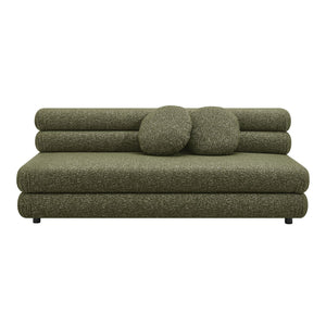 Modway Furniture Jubilee Modway Armless Loveseat Woven Looped Yarn Upholstery Retro Modular Sectional Seating Green EEI-7709-OLI