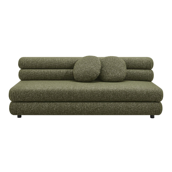 Modway Furniture Jubilee Modway Armless Loveseat Woven Looped Yarn Upholstery Retro Modular Sectional Seating Green EEI-7709-OLI