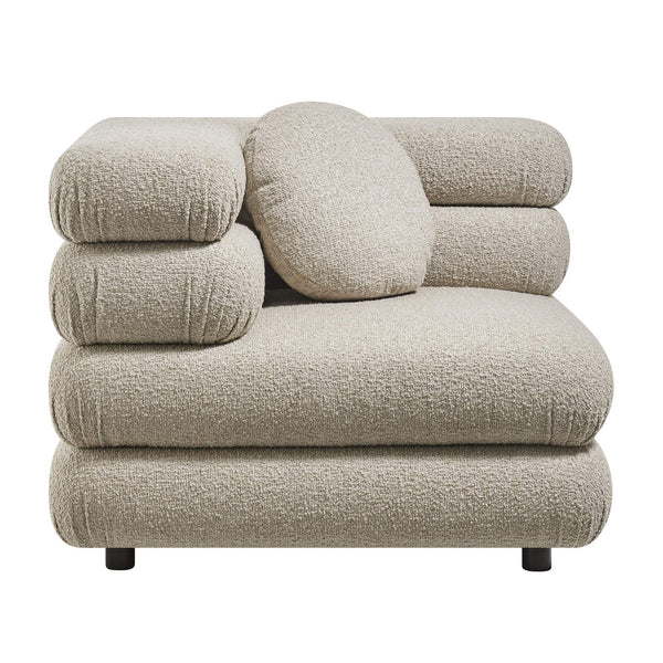 Modway Furniture Jubilee Modway 4 Piece Modular Sectional Looped Yarn Woven Sofa Set for Living Rooms Brown EEI-7713-LIN
