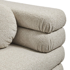Modway Furniture Jubilee Modway Modular Corner Chair Nubby Looped Yarn Retro Tufted Living Room Seat Brown EEI-7710-LIN