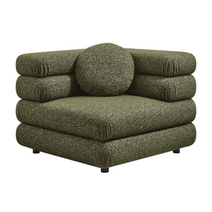 Modway Furniture Jubilee Modway Modular Corner Chair Nubby Looped Yarn Retro Tufted Living Room Seat Green EEI-7710-OLI
