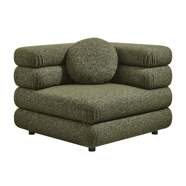 Modway Furniture Jubilee Modway 4 Piece Modular Sectional Looped Yarn Woven Sofa Set for Living Rooms Green EEI-7713-OLI