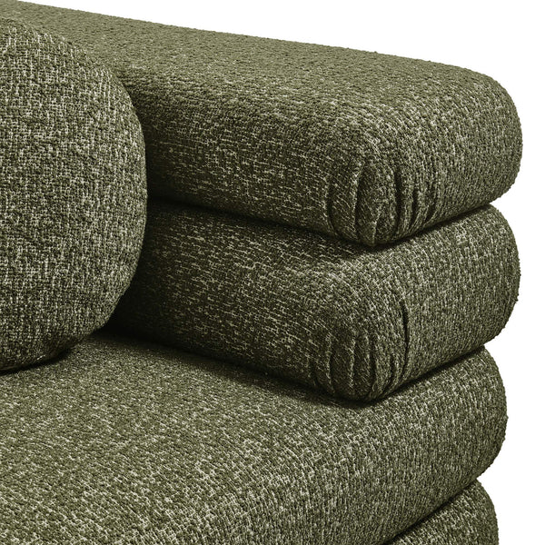 Modway Furniture Jubilee Modway Modular Corner Chair Nubby Looped Yarn Retro Tufted Living Room Seat Green EEI-7710-OLI