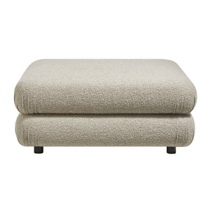 Modway Furniture Jubilee Modway Tufted Square Ottoman with Looped Yarn Upholstery for Modern Living Brown EEI-7711-LIN