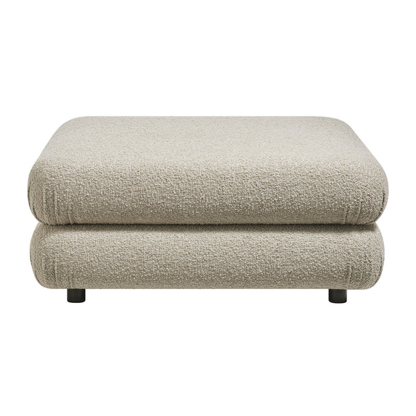 Modway Furniture Jubilee Modway Tufted Square Ottoman with Looped Yarn Upholstery for Modern Living Brown EEI-7711-LIN