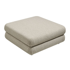 Modway Furniture Jubilee Modway Tufted Square Ottoman with Looped Yarn Upholstery for Modern Living Brown EEI-7711-LIN