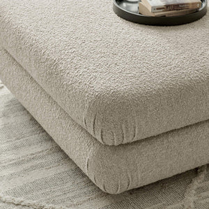 Modway Furniture Jubilee Modway Tufted Square Ottoman with Looped Yarn Upholstery for Modern Living Brown EEI-7711-LIN