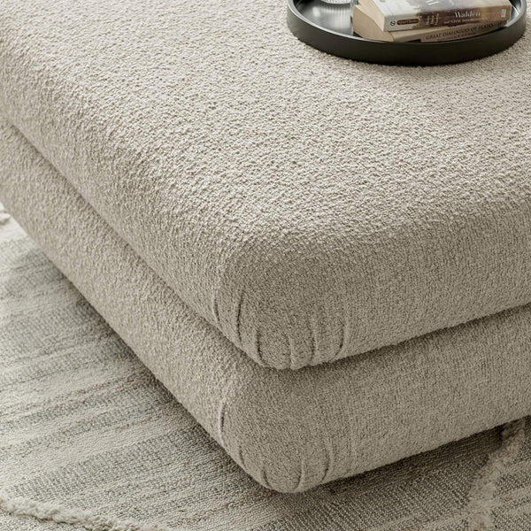 Modway Furniture Jubilee Modway Tufted Square Ottoman with Looped Yarn Upholstery for Modern Living Brown EEI-7711-LIN