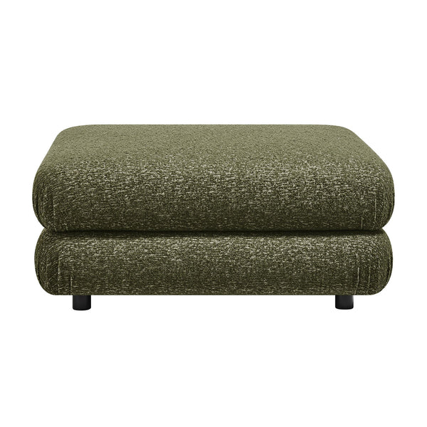 Modway Furniture Jubilee Modway Tufted Square Ottoman with Looped Yarn Upholstery for Modern Living Green EEI-7711-OLI