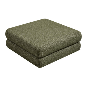 Modway Furniture Jubilee Modway Tufted Square Ottoman with Looped Yarn Upholstery for Modern Living Green EEI-7711-OLI