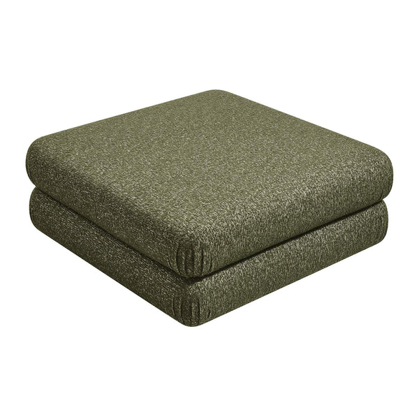 Modway Furniture Jubilee Modway Tufted Square Ottoman with Looped Yarn Upholstery for Modern Living Green EEI-7711-OLI