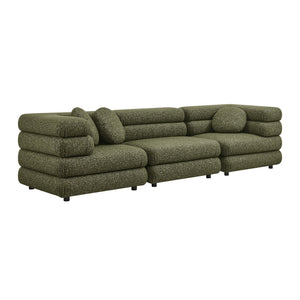 Modway Furniture Jubilee Modway Modular Sectional Sofa with Looped Yarn Weave and Retro Tufted Cushions Green EEI-7712-OLI