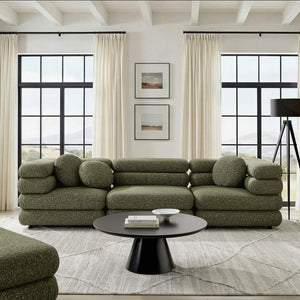 Modway Furniture Jubilee Modway Modular Sectional Sofa with Looped Yarn Weave and Retro Tufted Cushions Green EEI-7712-OLI