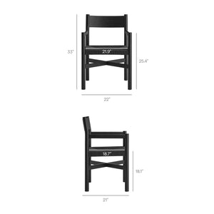Modway Furniture Alvia Solid Oak Six Piece Dining Set with Woven Paper Rope Chairs and Bench Black EEI-7715-BLK