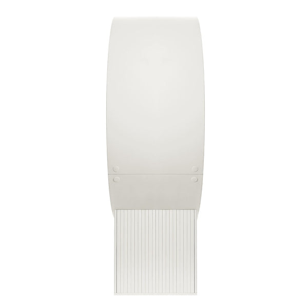 Modway Furniture Aperture Sculptural Pod Accent Chair with Tufted Cushion Fluted Base for Entryway Lounge White Ivory EEI-7727-WHI-IVO