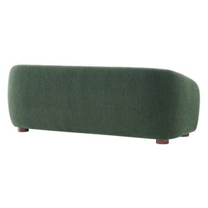 Modway Furniture Holland Curved Chenille Sofa with Plush Foam Support for Modern Living Rooms Green EEI-7739-PIN