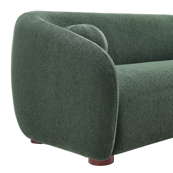 Modway Furniture Holland Curved Chenille Sofa with Plush Foam Support for Modern Living Rooms Green EEI-7739-PIN