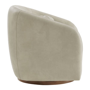 Modway Furniture Holland Vegan Leather Swivel Barrel Chair with 360 Degree Base for Modern Living Gray EEI-7743-MNL