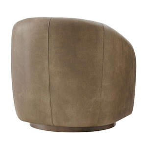 Modway Furniture Holland Vegan Leather Swivel Barrel Chair with 360 Degree Base for Modern Living Brown - A EEI-7743-MUS