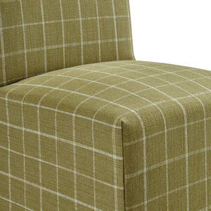 Modway Furniture Aster Parsons Dining Chairs with Removable Windowpane Slipcover Solid Wood Frame Set Green EEI-7761-ART