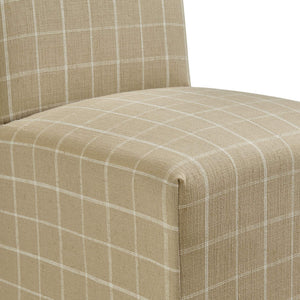 Modway Furniture Aster Parsons Dining Chairs with Removable Windowpane Slipcover Solid Wood Frame Set Brown EEI-7761-HPC