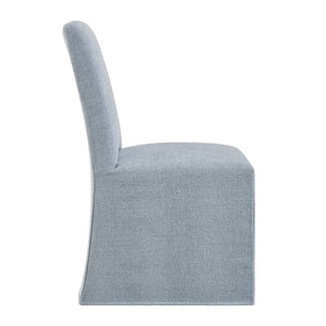 Modway Furniture Aster Parsons Dining Chairs with Slub Weave Slipcover and Foam Cushion Set of 2 Blue EEI-7762-SKY