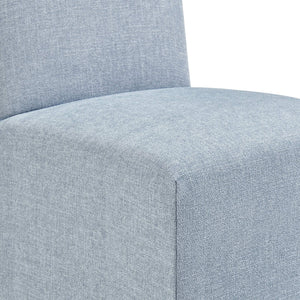 Modway Furniture Aster Parsons Dining Chairs with Slub Weave Slipcover and Foam Cushion Set of 2 Blue EEI-7762-SKY