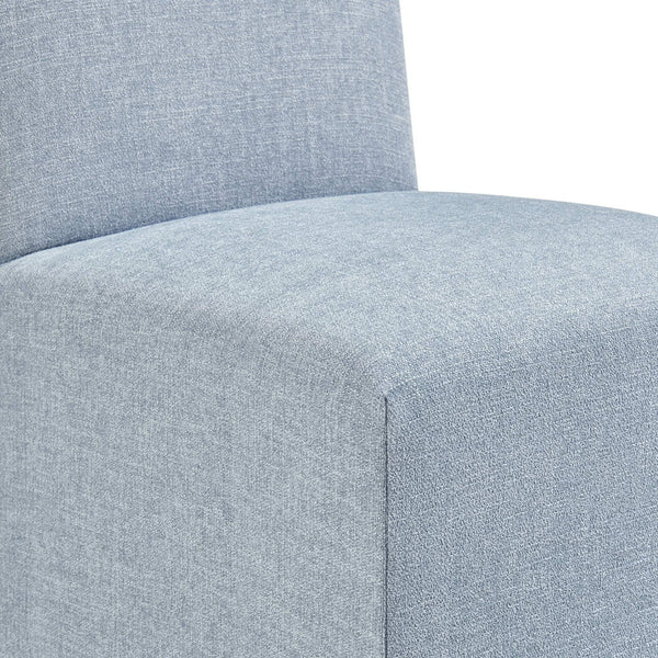Modway Furniture Aster Parsons Dining Chairs with Slub Weave Slipcover and Foam Cushion Set of 2 Blue EEI-7762-SKY