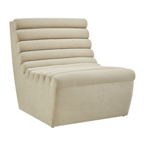 Modway Furniture Corbin Channel Tufted Armless Lounge Chair in Performance Fleece for Modern Spaces Gray EEI-7763-BSQ