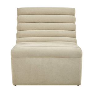 Modway Furniture Corbin Channel Tufted Armless Lounge Chair in Performance Fleece for Modern Spaces Gray EEI-7763-BSQ