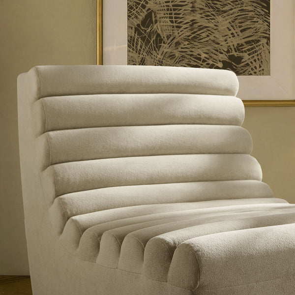 Modway Furniture Corbin Channel Tufted Armless Lounge Chair in Performance Fleece for Modern Spaces Gray EEI-7763-BSQ