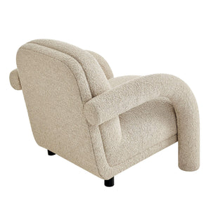 Modway Furniture Ferris Sculptural Woven Lounge Chair with Arched Arms for Casual Living Rooms Brown EEI-7771-LIN