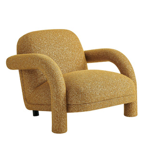 Modway Furniture Ferris Sculptural Woven Lounge Chair with Arched Arms for Casual Living Rooms Yellow EEI-7771-MRD