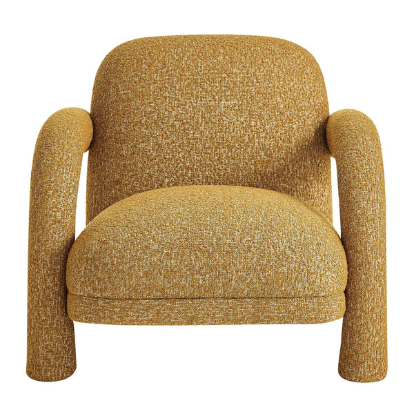 Modway Furniture Ferris Sculptural Woven Lounge Chair with Arched Arms for Casual Living Rooms Yellow EEI-7771-MRD
