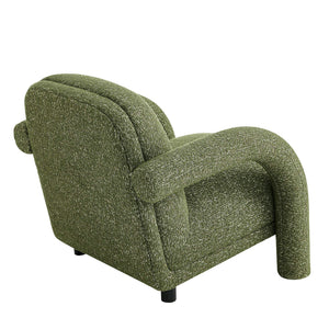 Modway Furniture Ferris Sculptural Woven Lounge Chair with Arched Arms for Casual Living Rooms Green EEI-7771-OLI
