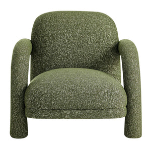 Modway Furniture Ferris Sculptural Woven Lounge Chair with Arched Arms for Casual Living Rooms Green EEI-7771-OLI