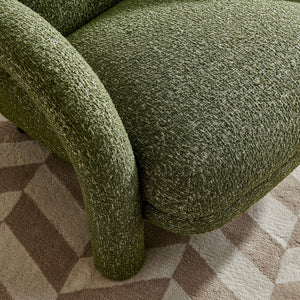 Modway Furniture Ferris Sculptural Woven Lounge Chair with Arched Arms for Casual Living Rooms Green EEI-7771-OLI