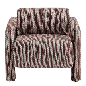 Modway Furniture Quill Modway Striped Woven Accent Chair with Bolster Back and Padded Arms Red EEI-7772-MAR
