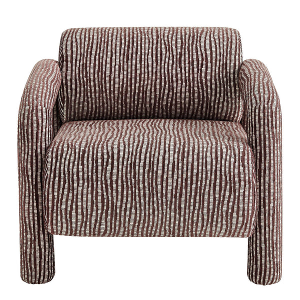 Modway Furniture Quill Modway Striped Woven Accent Chair with Bolster Back and Padded Arms Red EEI-7772-MAR