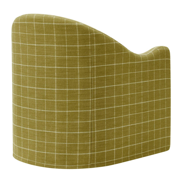 Modway Furniture Bardot Slipcovered Accent Chair with Linen Blend Windowpane Fabric for Living Rooms Yellow EEI-7774-ART