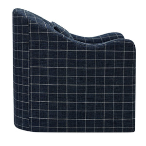 Modway Furniture Bardot Slipcovered Accent Chair with Linen Blend Windowpane Fabric for Living Rooms Gray EEI-7774-DMC