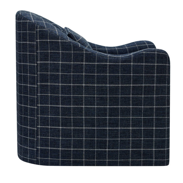 Modway Furniture Bardot Slipcovered Accent Chair with Linen Blend Windowpane Fabric for Living Rooms Gray EEI-7774-DMC
