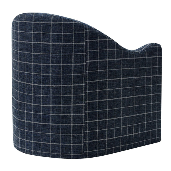 Modway Furniture Bardot Slipcovered Accent Chair with Linen Blend Windowpane Fabric for Living Rooms Gray EEI-7774-DMC