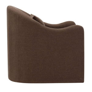 Modway Furniture Bardot Slipcovered Linen Blend Accent Chair with Shelter Arms for Living Spaces Brown EEI-7775-COA