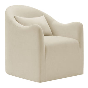 Modway Furniture Bardot Slipcovered Linen Blend Accent Chair with Shelter Arms for Living Spaces Gray EEI-7775-LIN